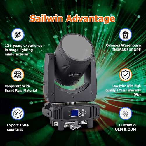 400W COB beam moving head wash event rotating disco light