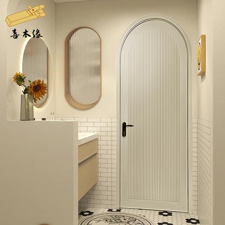 南京轻奢简美弧形门复古田园卧室门卫生间实木烤漆