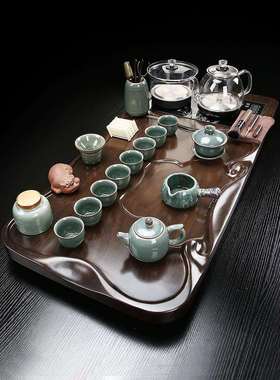 加厚实木茶盘茶具套装家用一体大茶台烧水壶底部自动上水新款其他