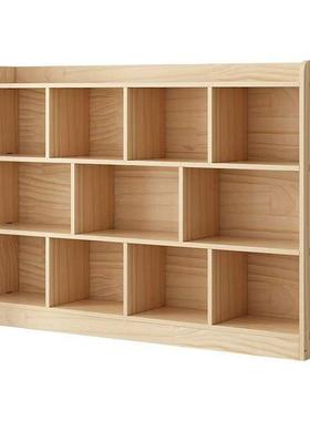 实木书柜立式书架家用置物架幼儿园落地书柜一体式矮柜储物收纳柜