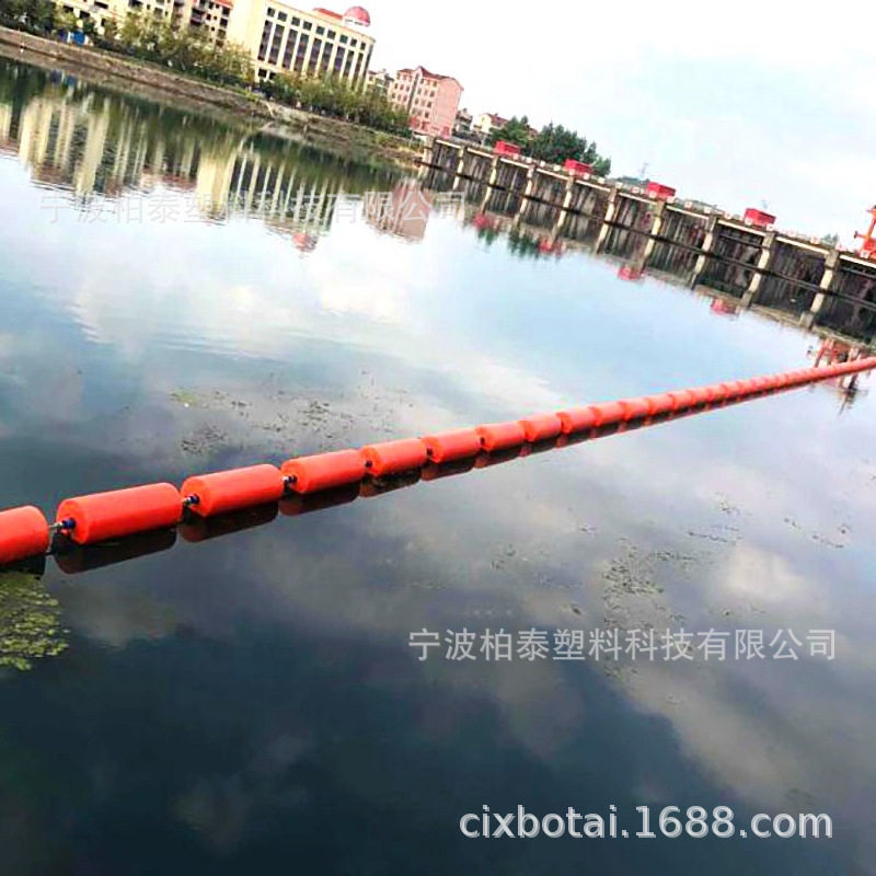 养殖水域漂浮垃圾拦漂浮排水葫芦水草拦截浮筒