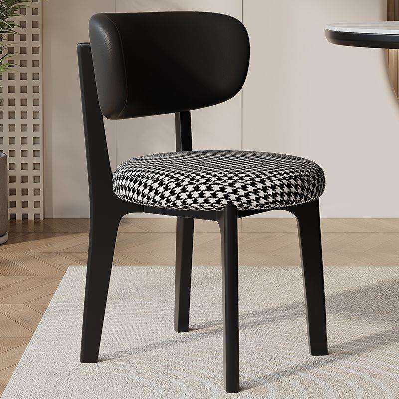 意式实木奶油餐椅北欧家用餐厅轻奢椅子现代简约凳子靠背椅靠背