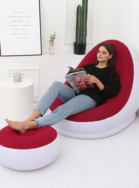 脚蹬折叠舒适沙发外沙充气组合带新款沙发户外躺椅沙发椅沙发植可