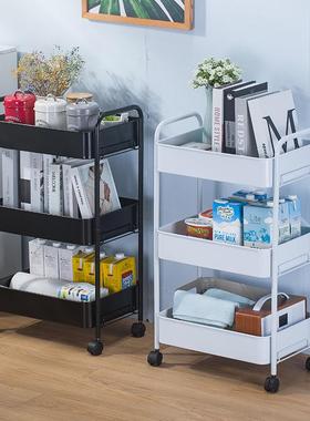 厨房小推车方形置物架蔬菜免安装水果收纳可移动落地多层储物架