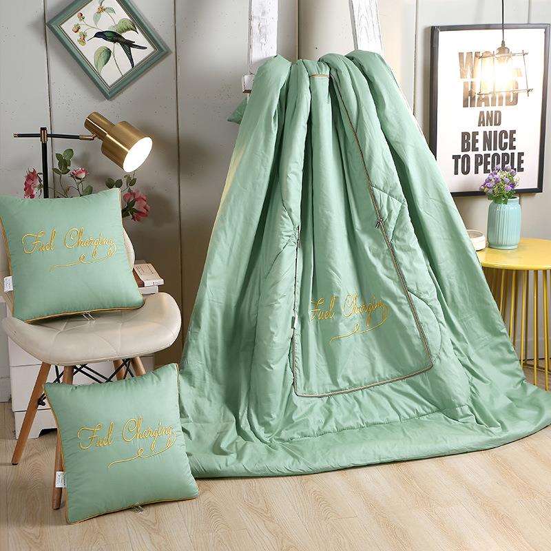 新款13372棉刺绣绣花抱枕被靠垫被两用夏被