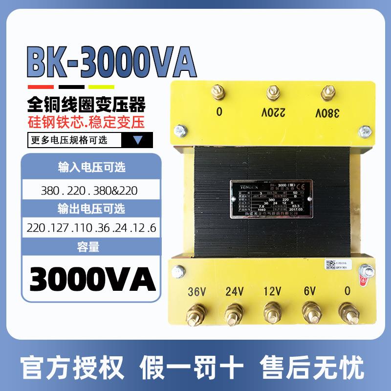 天正BK-3000VA(铜)控制变压器交流380220转220V110V36V24V12V6V