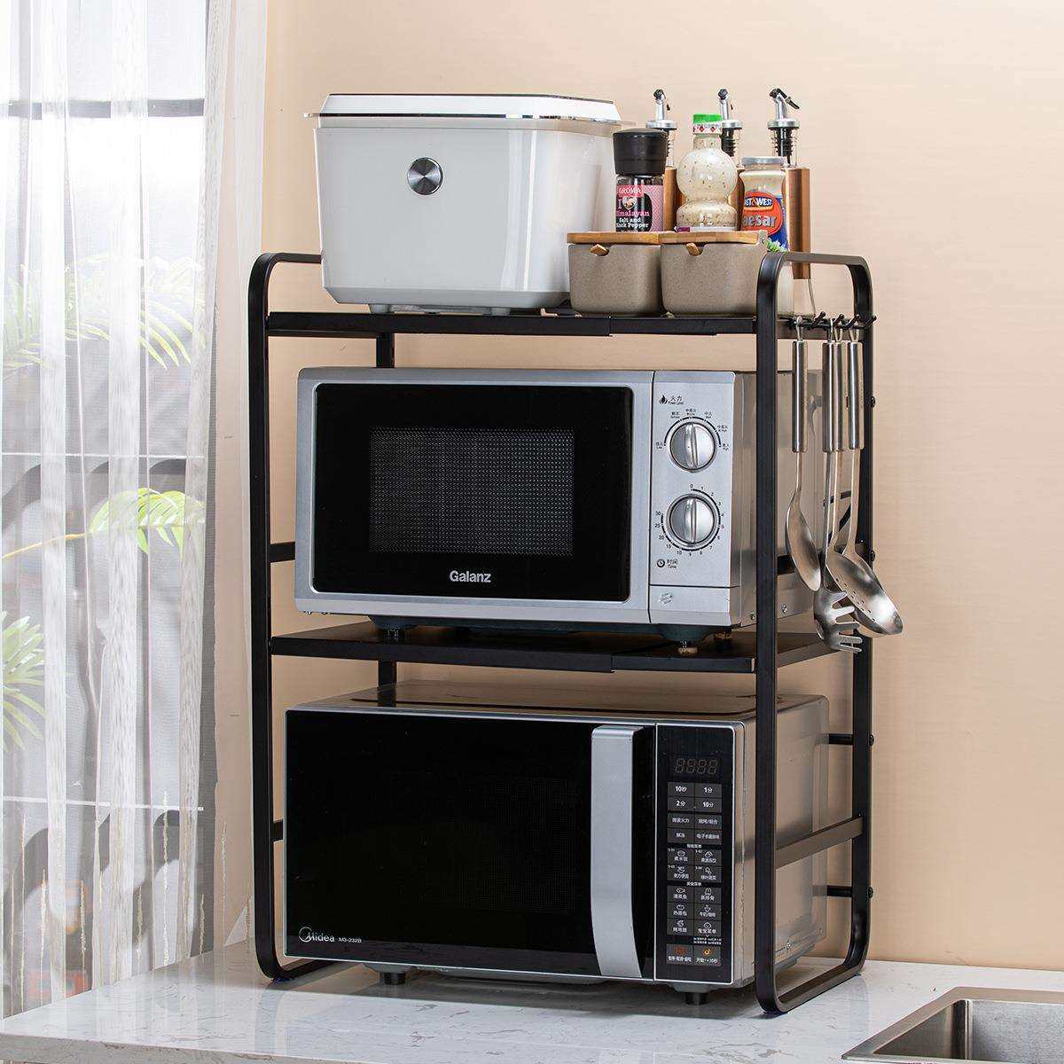 欧润哲厨房台面微波炉架子双层免打孔烤箱置物架多功能伸缩烤箱架,清洗/食品/商业设备,风口/风叶/风机配件,淘宝优惠券,粉丝福利购,淘宝优惠卷