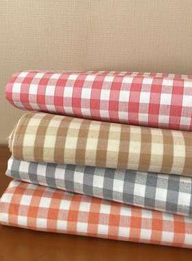 裸睡粗棉老粗布床单单件格子不麻加厚亚麻棉好货起皱夏天其他