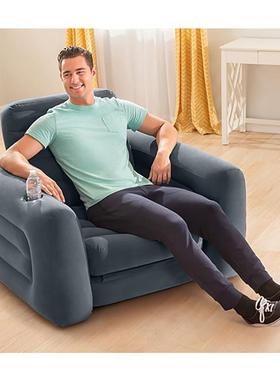 INTEX66551充气沙发床单人充气沙发单人加厚充气沙发椅凳沙发床