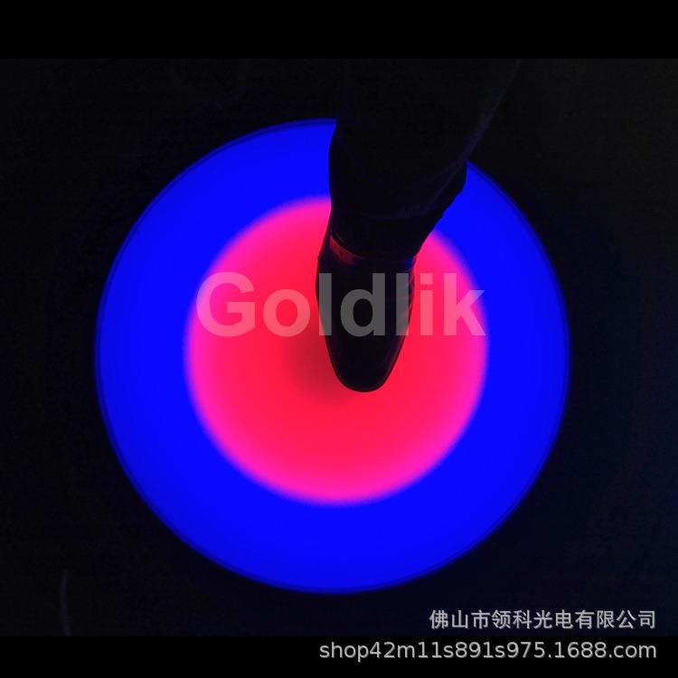 感应发光舞台地板圆形户外防水音乐彩色跑互动重力感应LED地砖灯