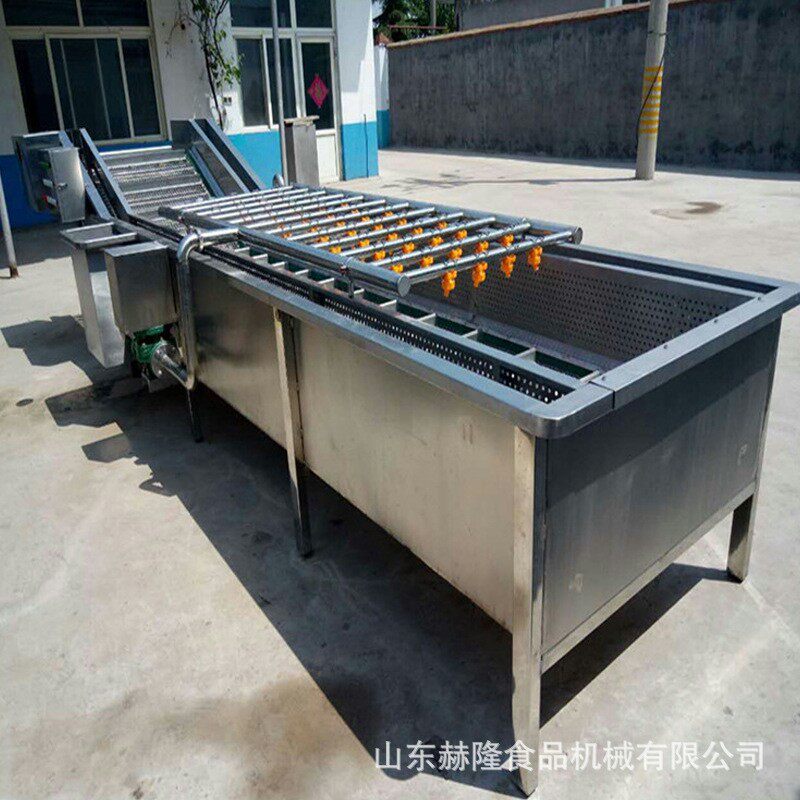 多功能气泡清洗机连续式果蔬清洗设备商用全自动辣椒气泡清洗机