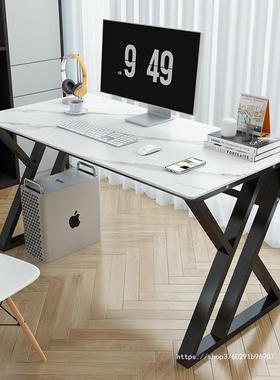 简约岩板书桌经济型学生写字台家用台式办公桌电脑桌双人窄桌