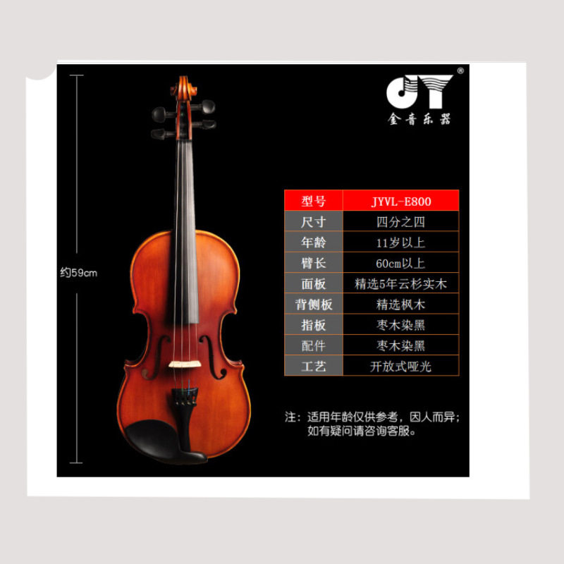 金音小提琴小提琴乐器初学者成人儿童实木学生练习