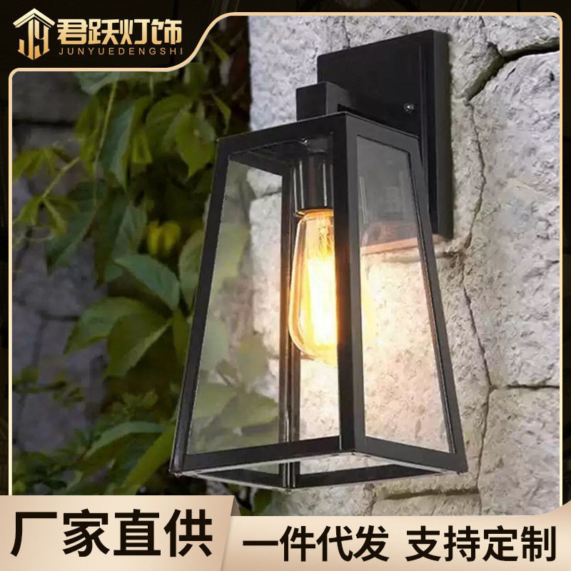 工业风户外防水壁灯美式田园外墙庭院别墅阳台大门灯具