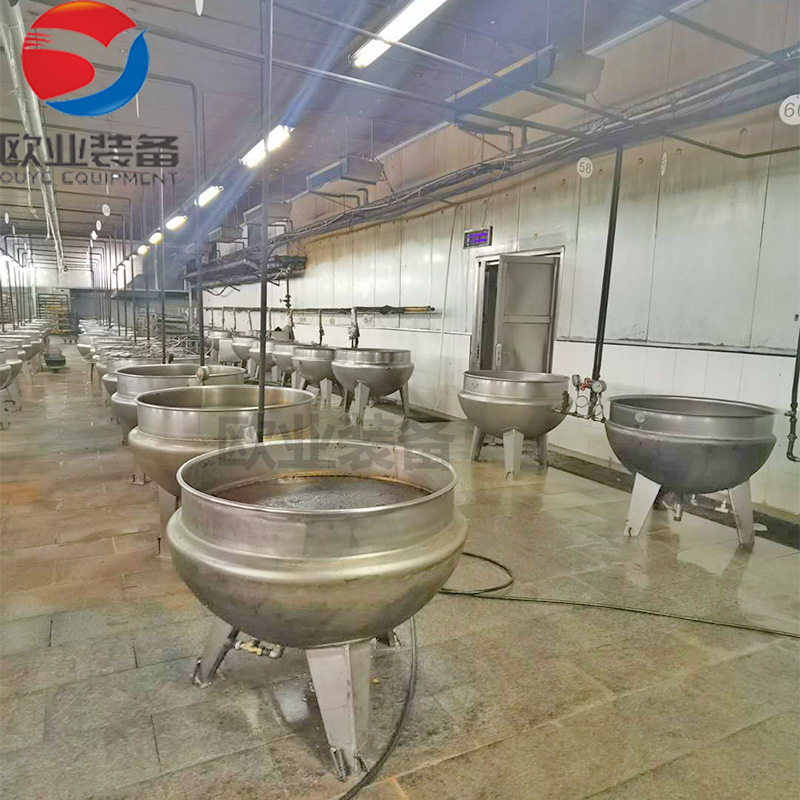 厂家直销立式卤肉锅烧鸡煮锅大型小型夹层锅现货创业设备炊事设备图片