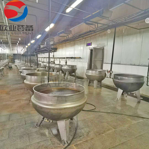 厂家直销立式卤肉锅烧鸡煮锅大型小型夹层锅现货创业设备炊事设备