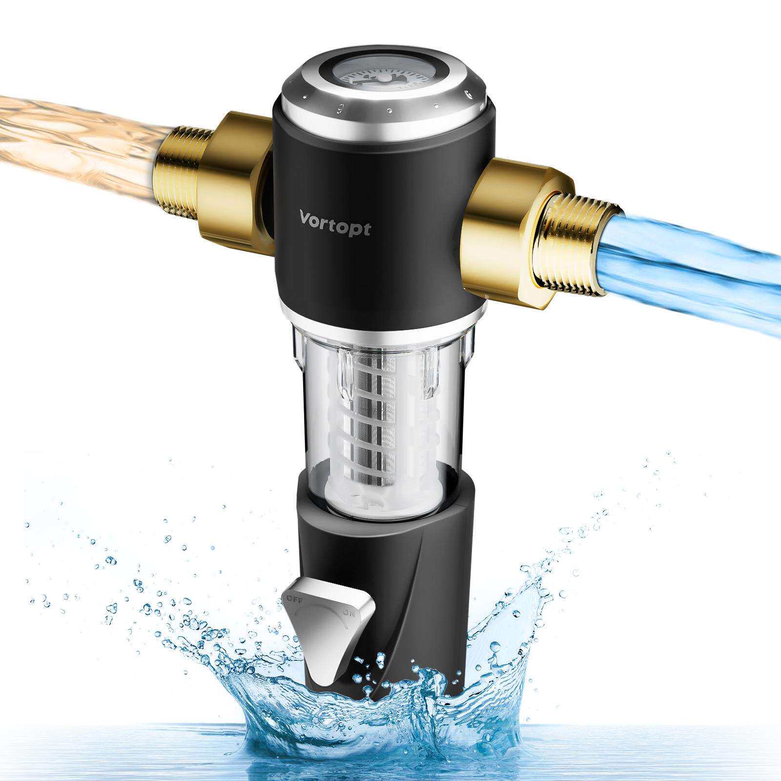 家用全屋前置过滤器自动旋转清洗10T大流量自来水前置反冲洗过滤