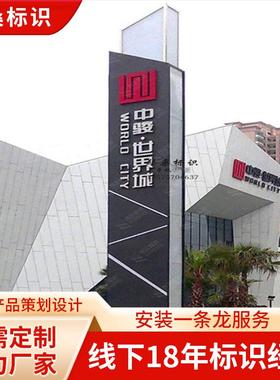 不锈钢精神堡垒设计制作方案户外指示牌垃圾桶宣传栏