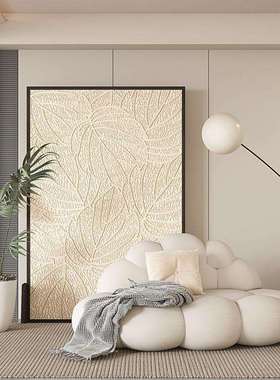 卧室芭蕉叶座屏新款屏风隔断客厅移动简约入户遮挡布艺进门卫生间