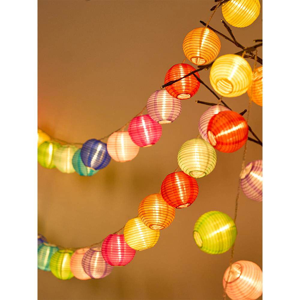 小红灯笼灯串2026新款装饰彩色灯笼中秋氛围灯挂件彩灯布置场景