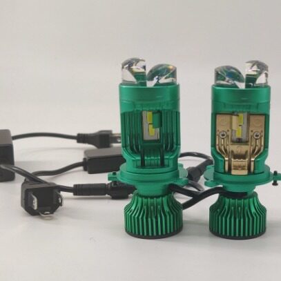 新品LED汽车前大灯透镜车灯H465W小透镜汽车迷你双光远近一体