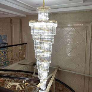 复式楼中楼挑空吊灯led现代简约创意装饰长条别墅旋转楼梯灯