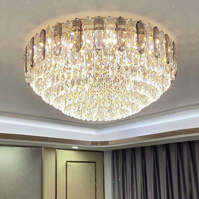圆形客厅轻奢水晶吸顶灯2022新款现代大气书房卧室灯led餐厅灯具
