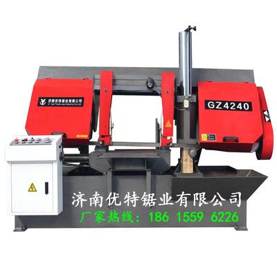 锯床GZ4240钢筋锯床4240建筑工地切一捆钢筋锯床卧式双立柱带锯床