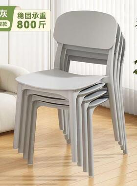 塑料椅子家用加厚餐厅靠背椅餐桌商用餐椅现代简约凳子厂