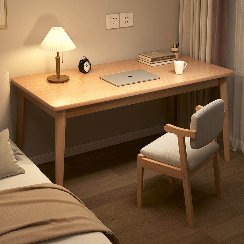 学习桌书桌电脑桌简易办公桌卧室写字桌长方形实木腿工作台桌子