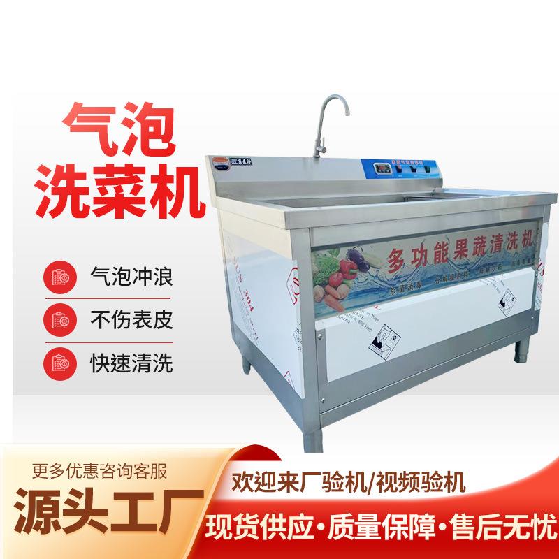 现货全自动商用气泡洗菜机水果涡流气泡清洗机蔬菜翻浪清洗机