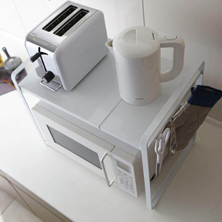 厨房微波炉烤箱伸缩架多功能台面分层汤锅调料收纳整理置物架子