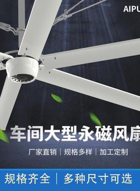 6.1m6叶永磁无刷散热大型吊扇体育馆无刷降温1.5kw大功率工业风扇