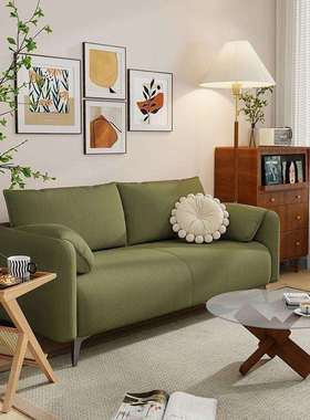 耳朵沙发小户型出租屋客厅轻奢布艺沙发复古科技布灯芯绒