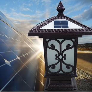 公园广场庭院住宅区道路照明LED太阳能庭院柱头草坪景观户外壁灯