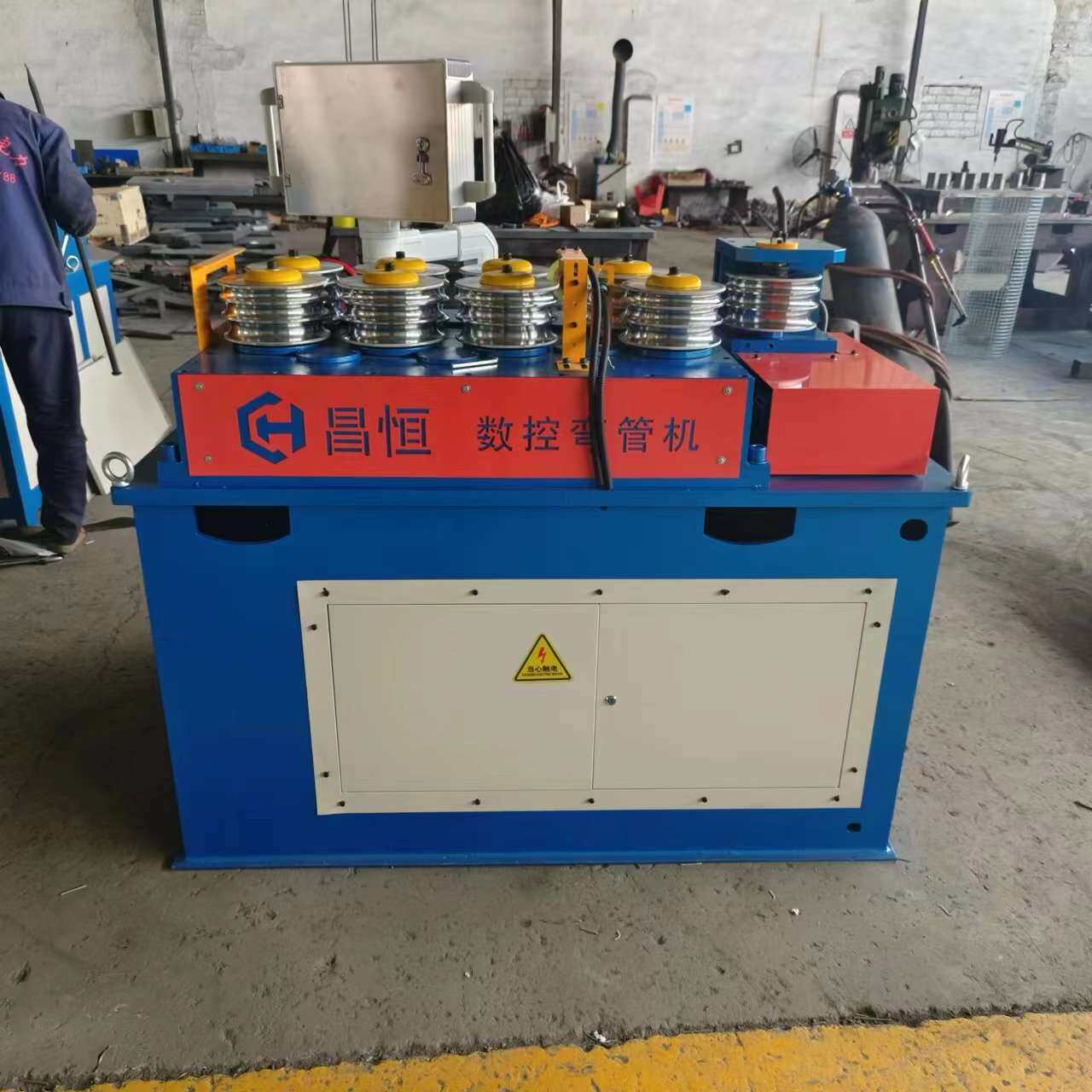 数控九轮弯管机 液压弧度折弯机汽车棚杆弯弧机