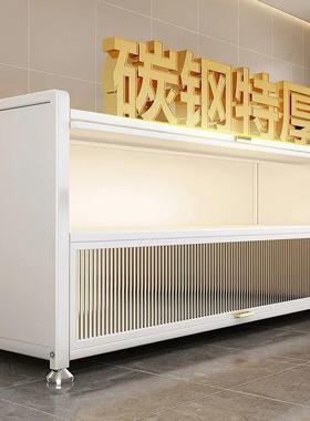 厨房置物架落地多层收纳柜子微波炉家用带门多功能橱柜防尘储物柜