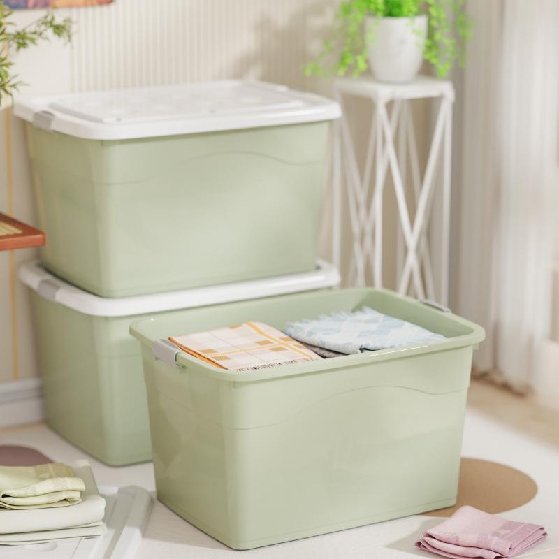 特大号衣服收纳箱玩偶塑料家用宝宝公仔户外整理箱子玩具收纳盒新