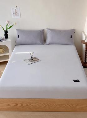 全棉床笠单件100纯棉床罩简约纯色席梦思床垫床套1.5m1.8米保护罩