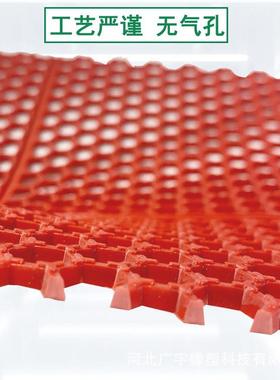 蜂巢扁六角镂空地垫防水疏水防油防滑地垫pvc卷材塑胶地垫可裁剪