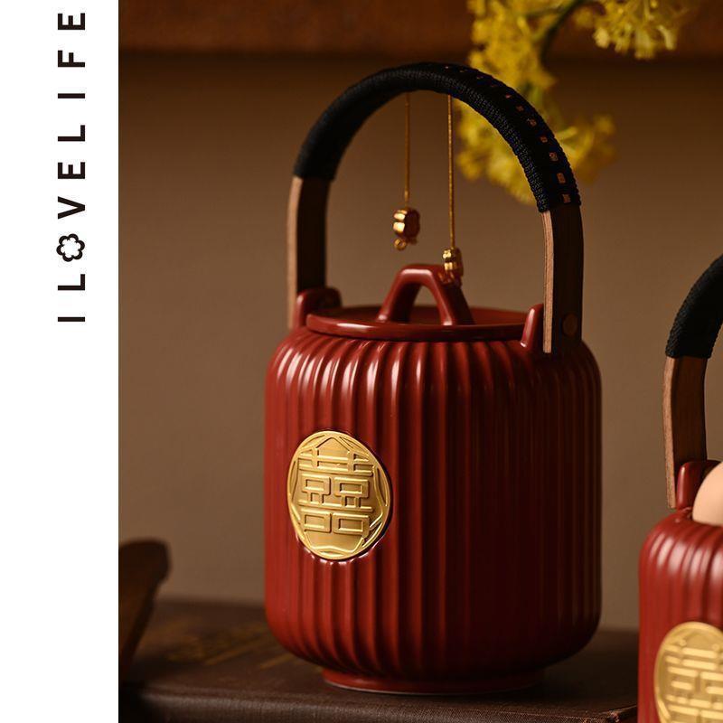 陪嫁子孙桶结婚婚房喜庆喜事出嫁新娘女方喜桶一对新婚庆用品大全