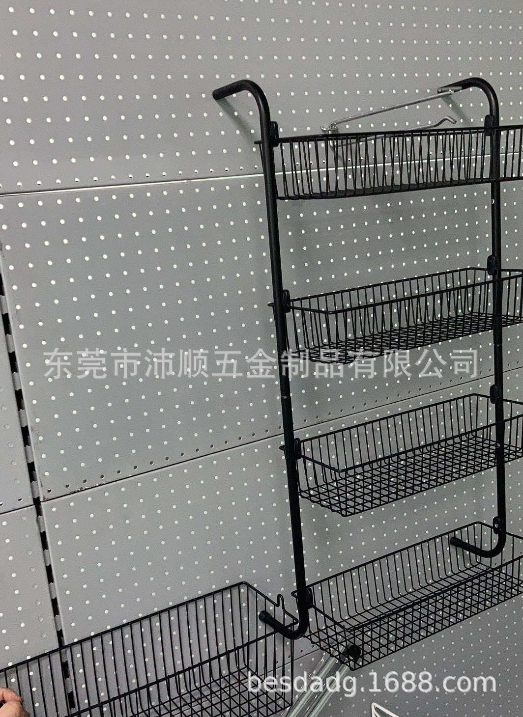 【工厂直销】免钉门后挂篮 浴室衣帽挂篮 门背式储物四层多层挂篮