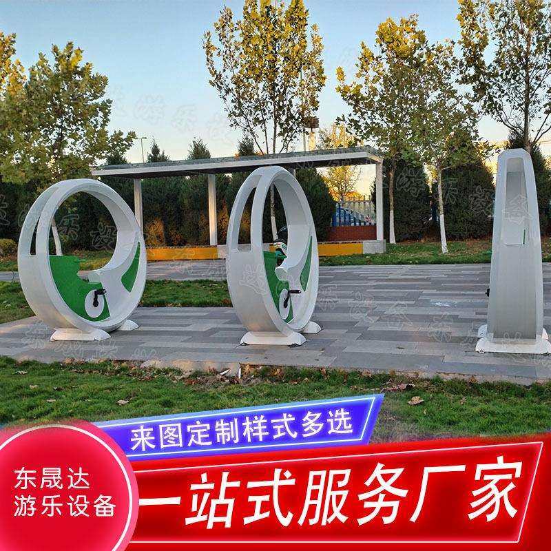 不锈钢互动竞技发光单车广场公园不锈钢网红联网互动智慧单车