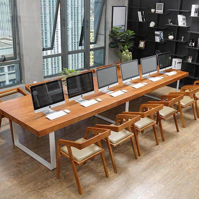 实木书桌全实木学生家用电脑桌台式办公桌椅组合套装长方形会议桌