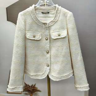 W1320 高级法式名媛外套香风新款粗花呢气质短款短外套