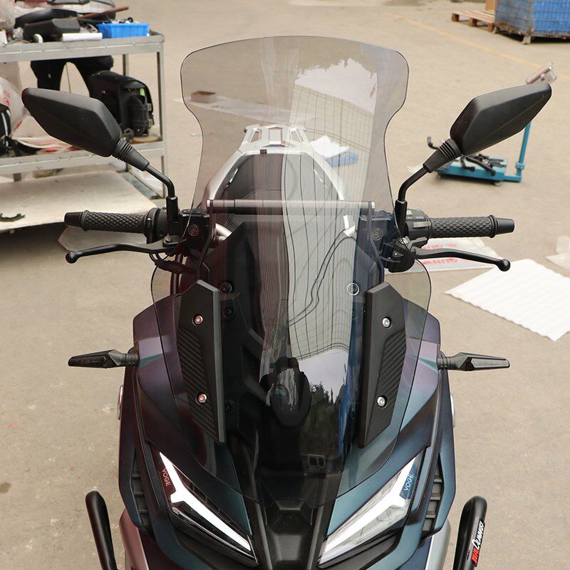 适用摩托b车隆鑫无极SR150S前挡风玻璃风挡板导流罩拓展杆改装配