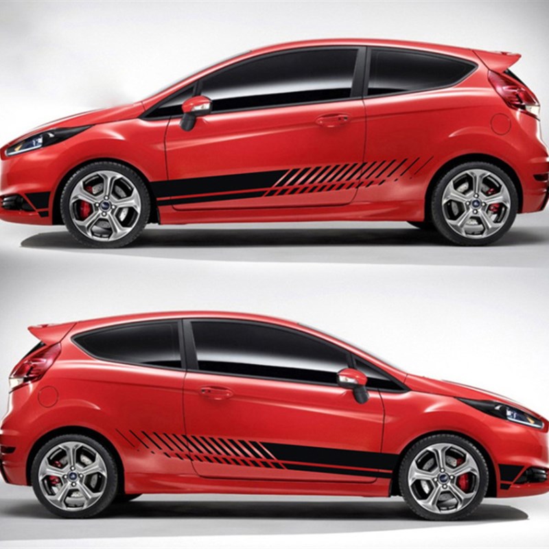 适用于福特福克斯新蒙迪欧野马嘉年华车身侧裙Q边改装拉花汽车贴
