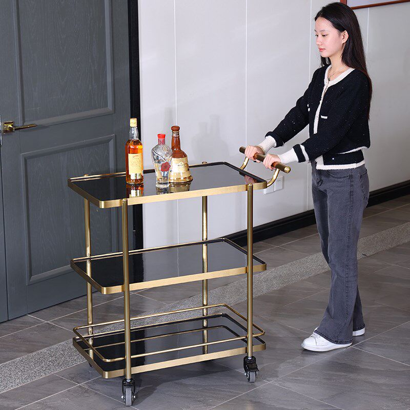 酒店餐厅手推移动糕点o酒水车多功能服务送餐车4S店茶水小吃车商