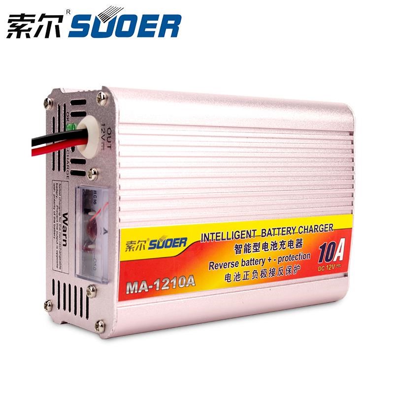 索尔索尔MA1210Ao三段式充电器12V蓄电池汽车电瓶充电器足7A电流