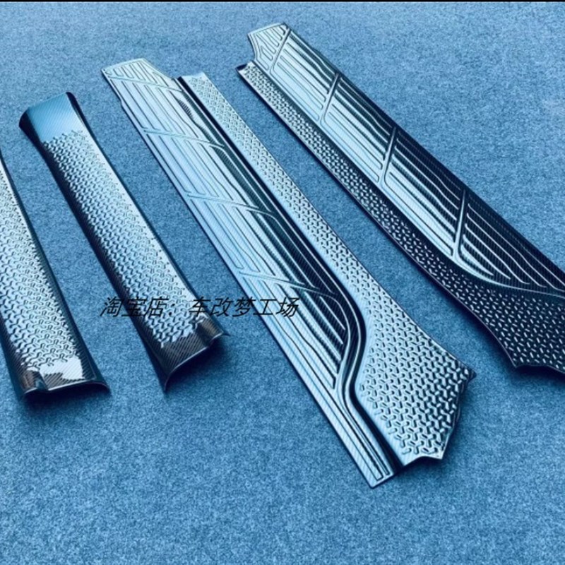 适用於22款VOXY90系内v饰改装门槛条迎宾踏板不锈钢防护装饰用品